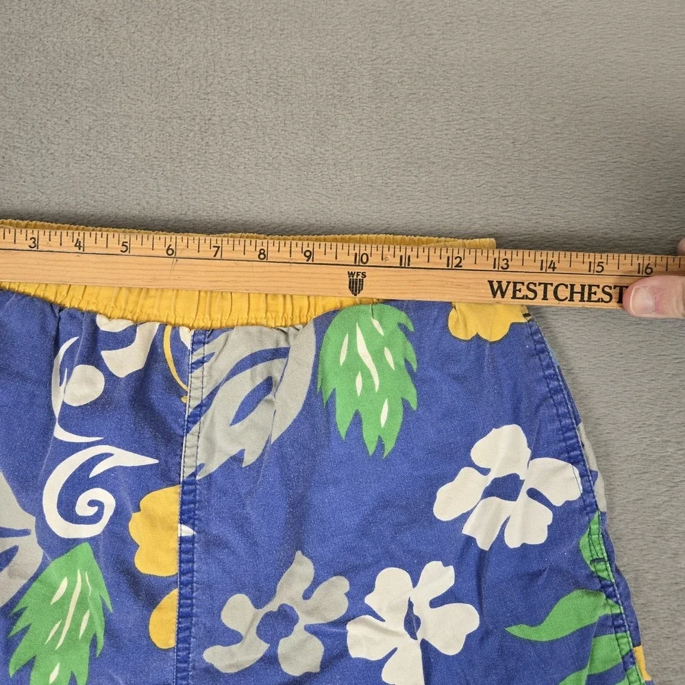 Vintage Ocean Pacific Board Shorts Boy's‎ Large Blue Floral Swim Trunks Y2k